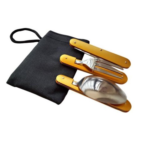 مجموعه قاشق و چنگال سفری مدل سه عددی