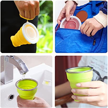 لیوان سفری تاشو مدل سیلیکونی